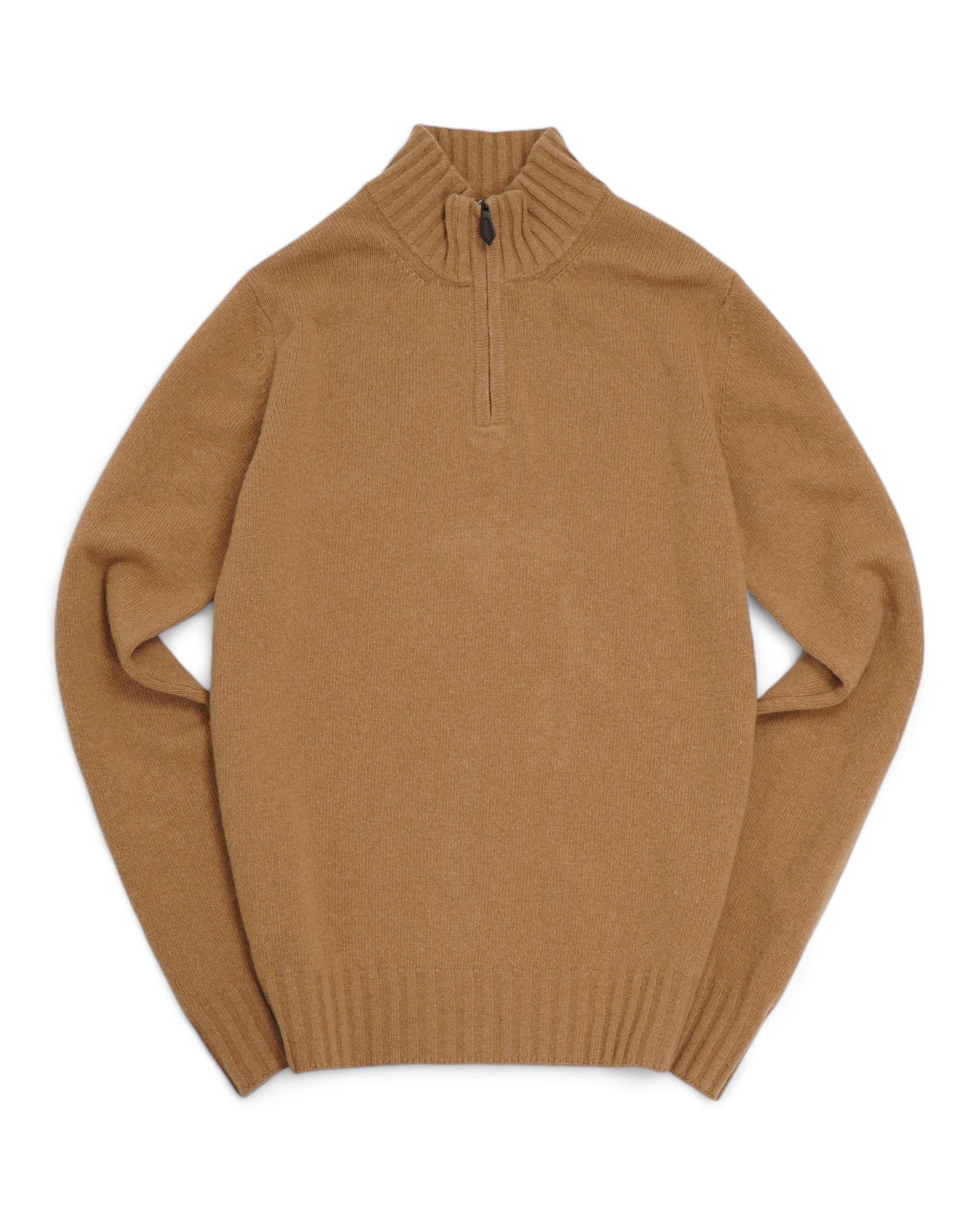 Half-zip - Beige Lammullströja