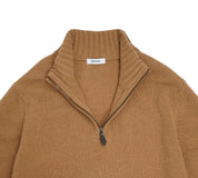 Half-zip - Beige Lammullströja