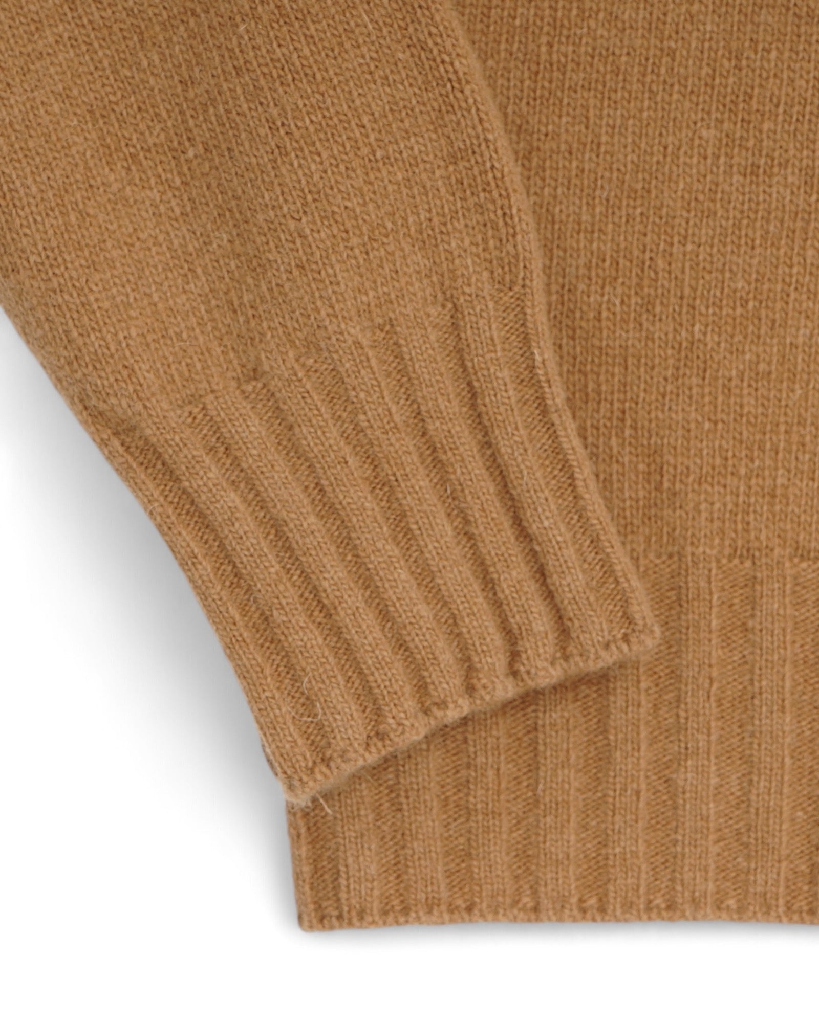 Half-zip - Beige Lammullströja