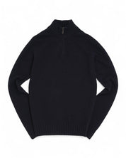 Half-zip - Navy Lammullströja