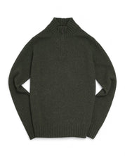 Half-zip - Grön Lammullströja