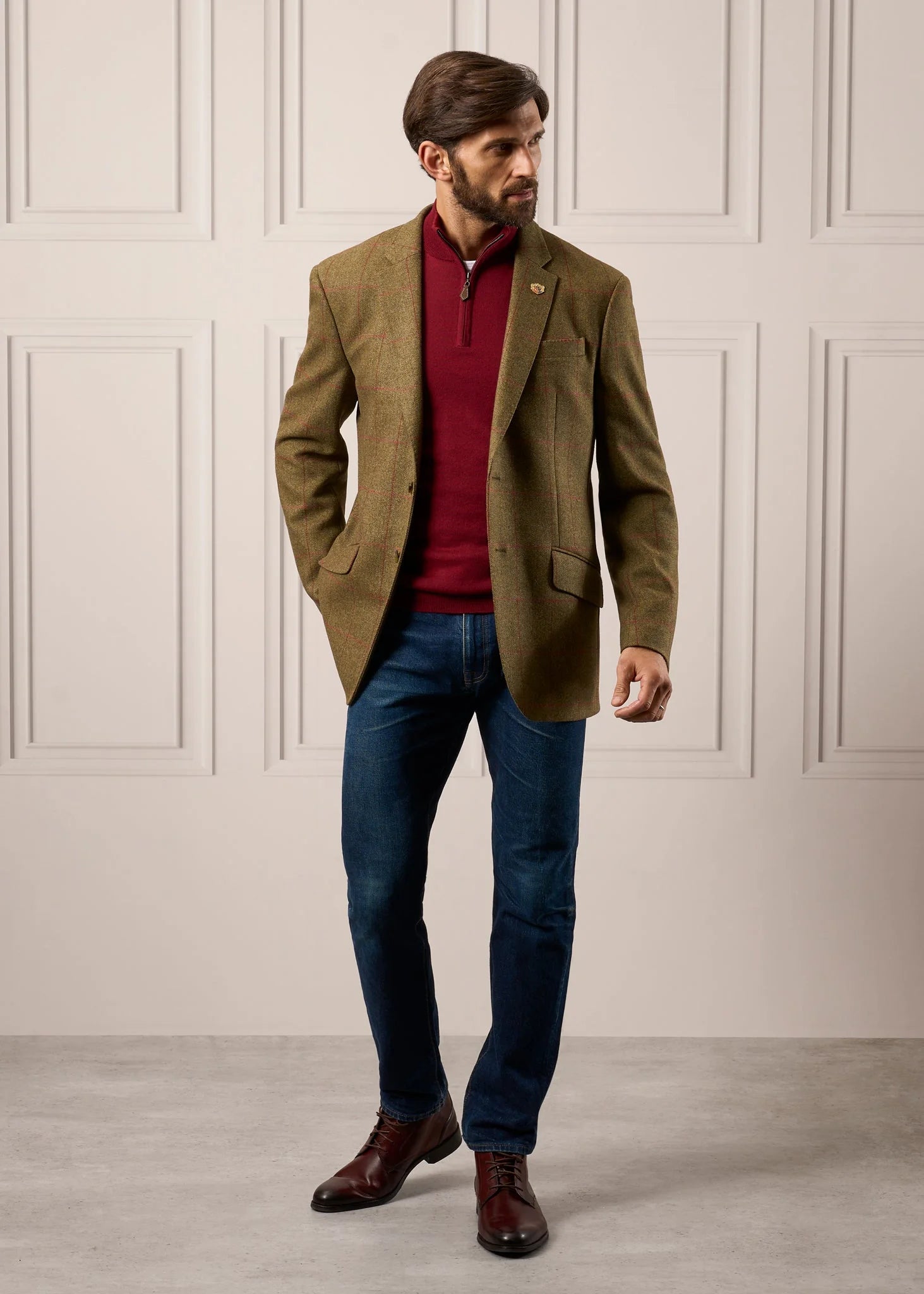 Combrook Mens Blazer Sage - Tweedkavaj Herr